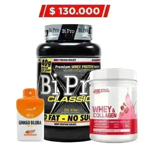 BiPro 908 gr + Whey Collagen 420 gr + Obsequio - Zona FIT