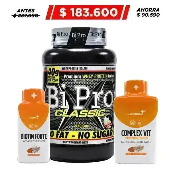 BiPro 908 gr + Multivitamínico 100 caps + Obsequio - Zona FIT