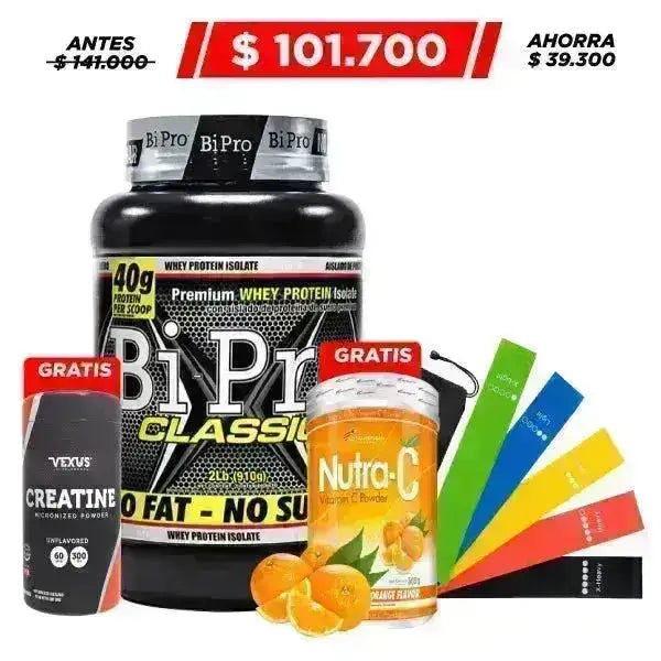 Bi Pro 908 gr + Creatine 300 gr + Nutra C 500 gr - Zona FIT