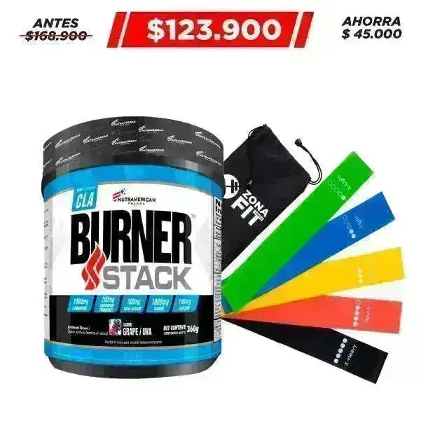 Burner Stack 360 gr + Bandas Elásticas - Zona FIT
