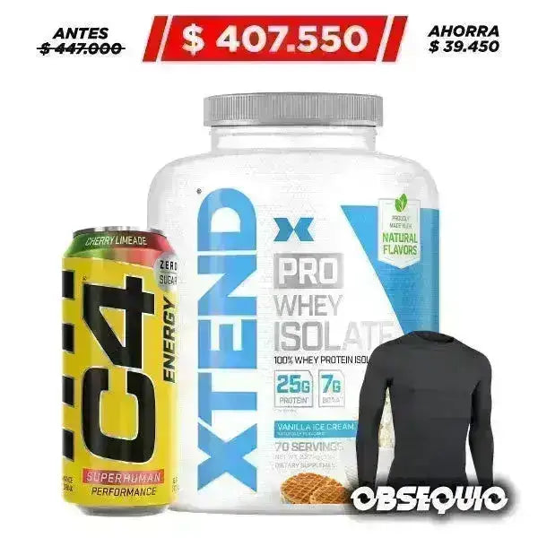 Xtend Pro Whey Isolate 5 lb + C4 Energy 16 Oz - Zona FIT