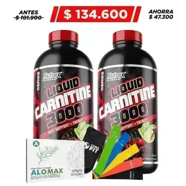 2 Unid Liquid Carnitine 3000 · 16 oz Nutrex - Zona FIT