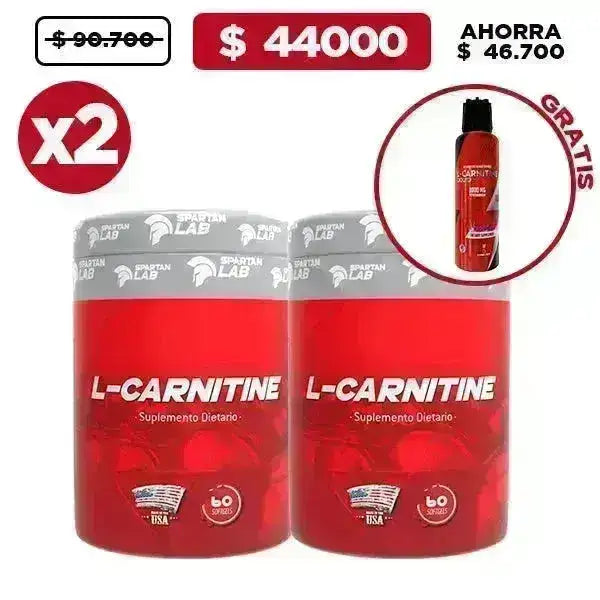2 Uni L-Carnitine 60 Caps lleva gratis L-Carnitine 3000 MG · 32 serv - Zona FIT