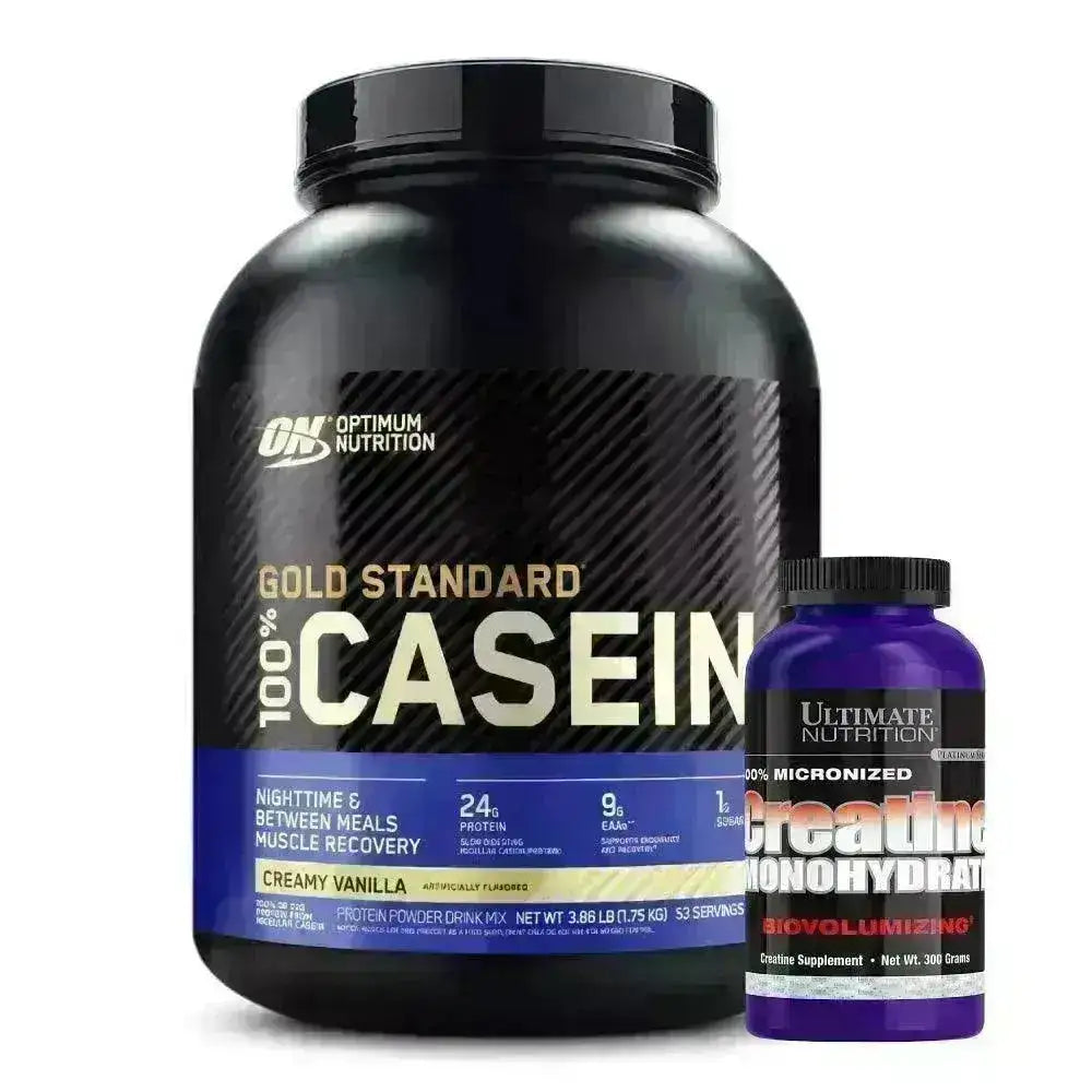 Gold Standard 100% Casein 3.8 lb + Creatine Monohydrate 300 gr - Zona FIT