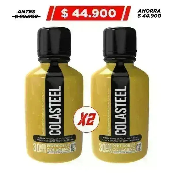 2 Unid Péptidos de Colágeno 500 ml Colasteel - Zona FIT
