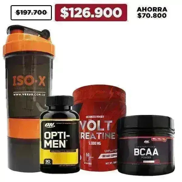 BCAA Powder · 300 gr + Optimen 90 caps + Creatine 300 gr + Shaker - Zona FIT