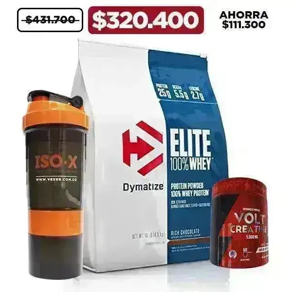 Elite Whey Protein 10 lb + Creatine 300 gr + Obsequios - Zona FIT
