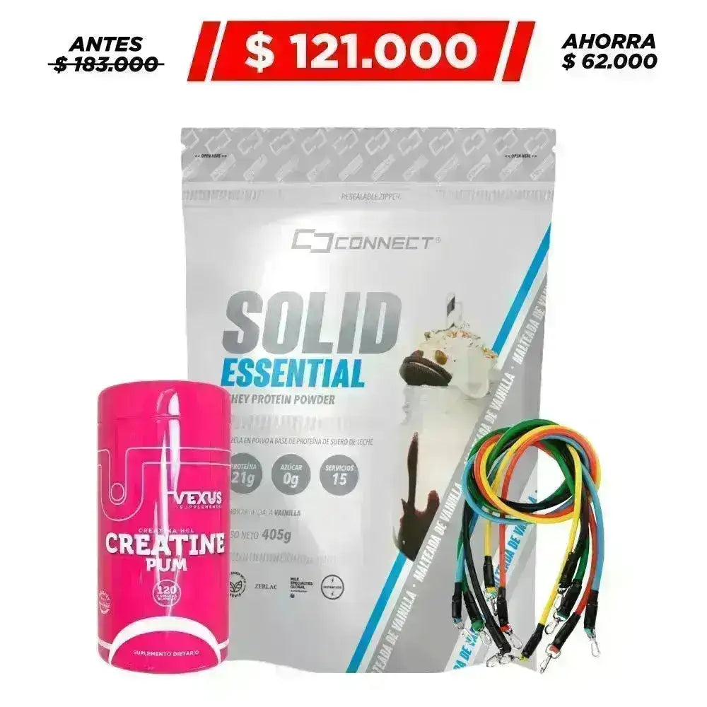 Solid Essential 15 Serv + Creatine HCL 120 caps + Obsequio - Zona FIT