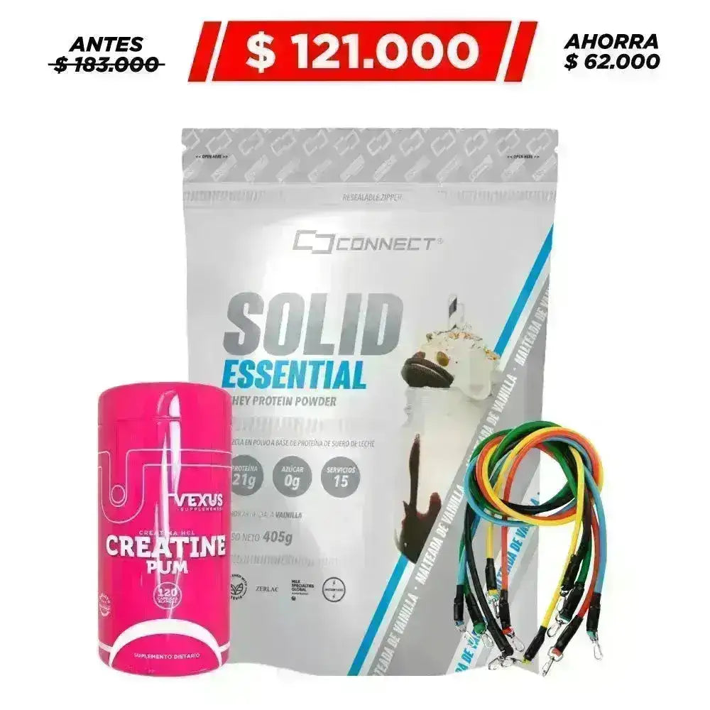 Solid Essential 15 Serv + Creatine HCL 120 caps + Obsequio - Zona FIT