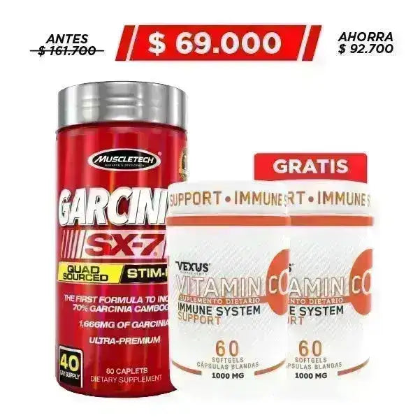 Garcinia 80 Tabs + Vitamin C 60 Caps - Zona FIT