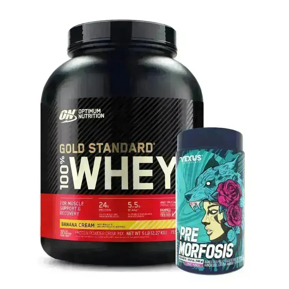 Gold Standard 100% Whey 5 lb + Pre Morfosis 30 serv - Zona FIT