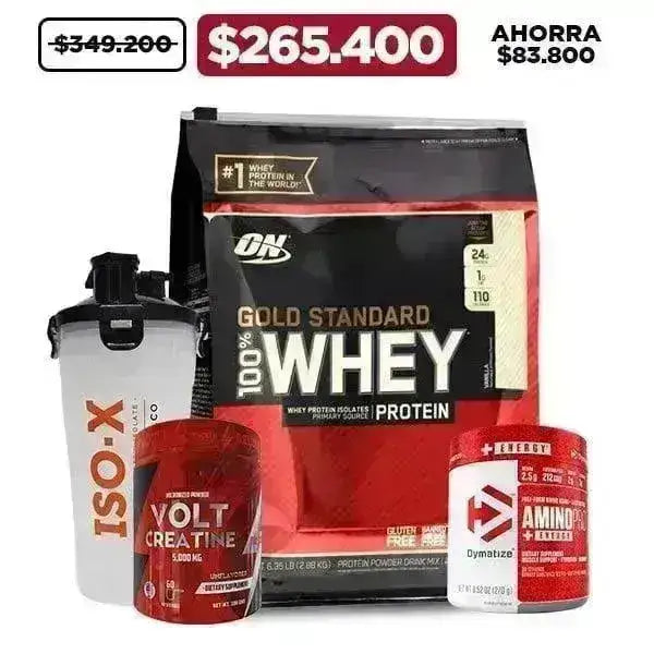 Gold Standard 6 lb + Creatina 300 gr + Amino Pro + Shaker - Zona FIT