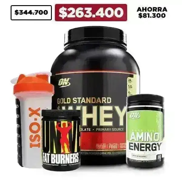 Gold Standard 5 lb + Amino Energy + Fat Burners + Shaker - Zona FIT