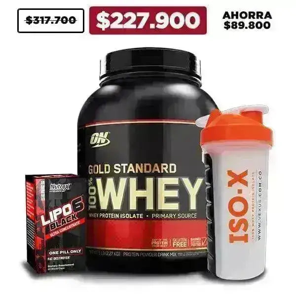 Gold Standard 5 lb + Lipo 6 UC 60 caps + Shaker - Zona FIT