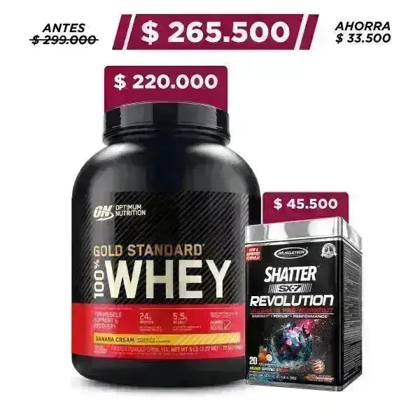 Gold Standard Whey 5 lb + Shatter SX-7 - Zona FIT
