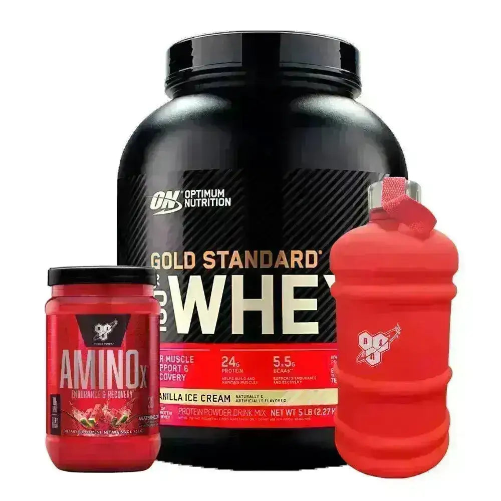 Gold Standard 5 lb + AminoX 30 serv + Obsequio - Zona FIT