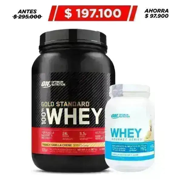 Gold Standard 2 lb + Whey Gourmet 770 gr - Zona FIT