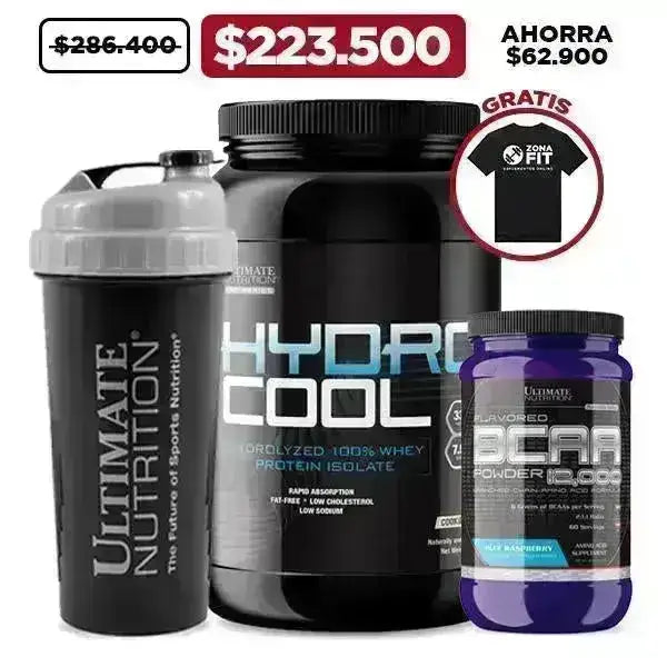 Oferta Hydro Cool 3 lb + BCAA Powder 60 serv. + Obsequios - Zona FIT