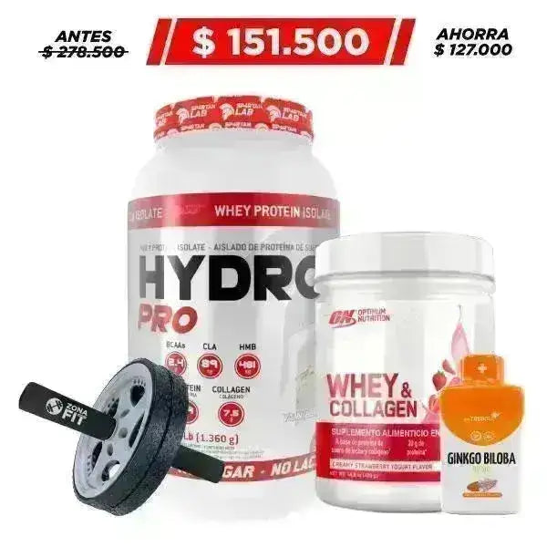 Hydro Pro 3 lb + Whey Collagen 420 gr + Collagen 100 caps + Obsequio - Zona FIT