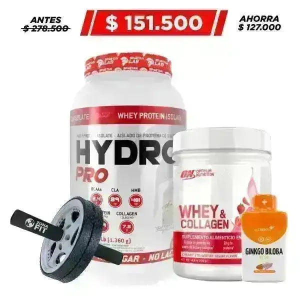 Hydro Pro 3 lb + Whey Collagen 420 gr + Collagen 100 caps + Obsequio - Zona FIT