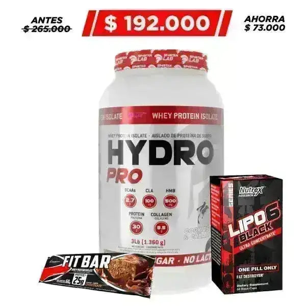 Hydro Pro 3 lb + Barra de proteína + Amino Pro 45 serv. - Zona FIT