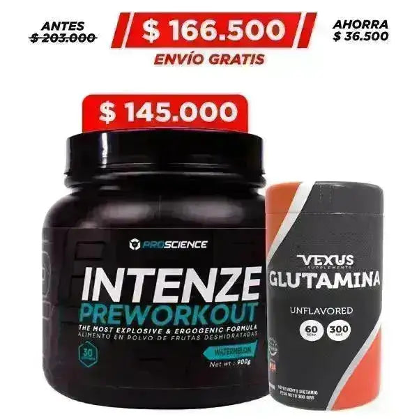 Intenze 30 serv + Glutamine 300 gr - Zona FIT