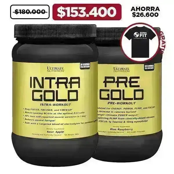 Pre Gold + Intra Gold 360 gr + Camiseta - Zona FIT