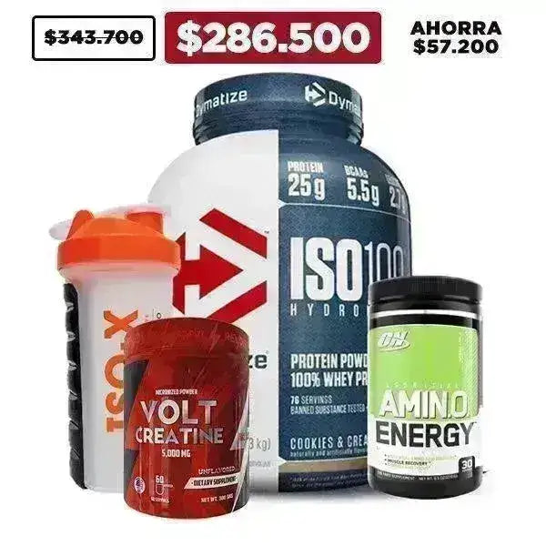 ISO 100 5 Lb + Amino Energy + Creatina + Shaker - Zona FIT
