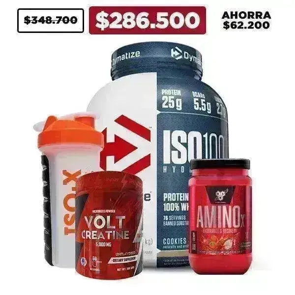 ISO 100 5 Lb + Amino X + Creatina + Shaker - Zona FIT