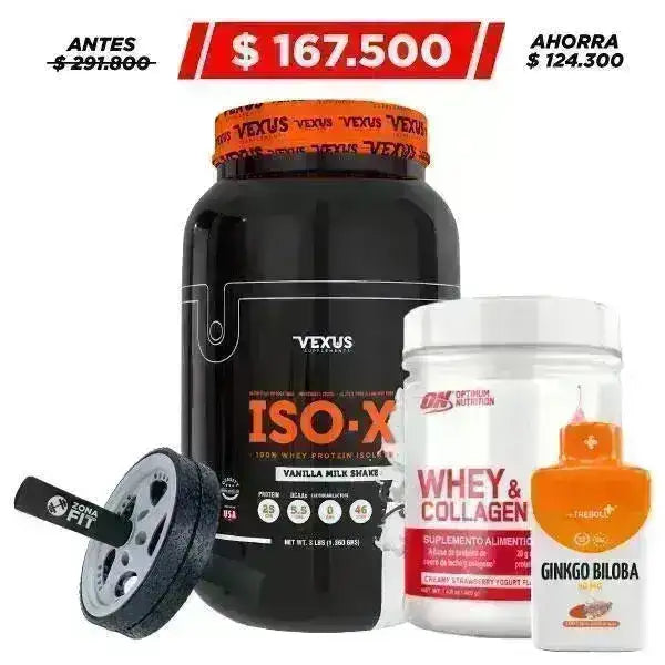 ISO-X 3 lb + Whey Collagen 420 gr + Obsequio - Zona FIT