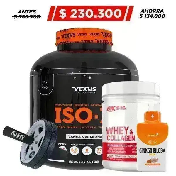 ISO-X 5 lb + Whey Collagen 420 gr + Obsequio - Zona FIT