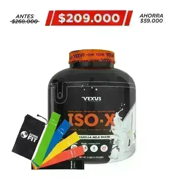 ISO-X 5 lb 77 servicios + Bandas de Resistencia - Zona FIT