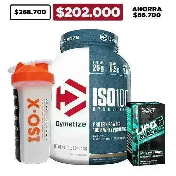 ISO 100 3 lb + Lipo 6 Hers + Shaker - Zona FIT