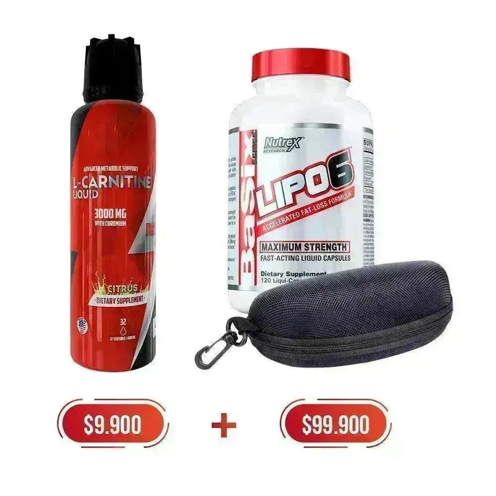 Liquid Carnitine 3000 mg + Lipo 6 Maximun Xtreme 120 Caps + Obsequio - Zona FIT