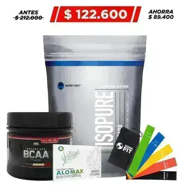 Isopure Zero/Low Carb 1 lb + BCAA Powder 40 serv + Obsequio - Zona FIT