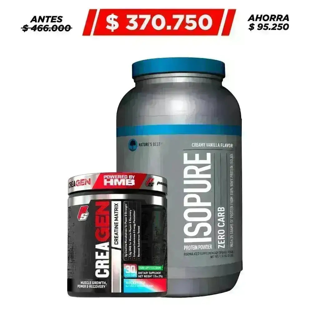Isopure 3 lb + Creagen 30 serv - Zona FIT