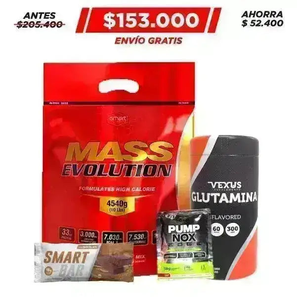 Mass Evolution 10 lb + Glutamine 300 gr - Zona FIT
