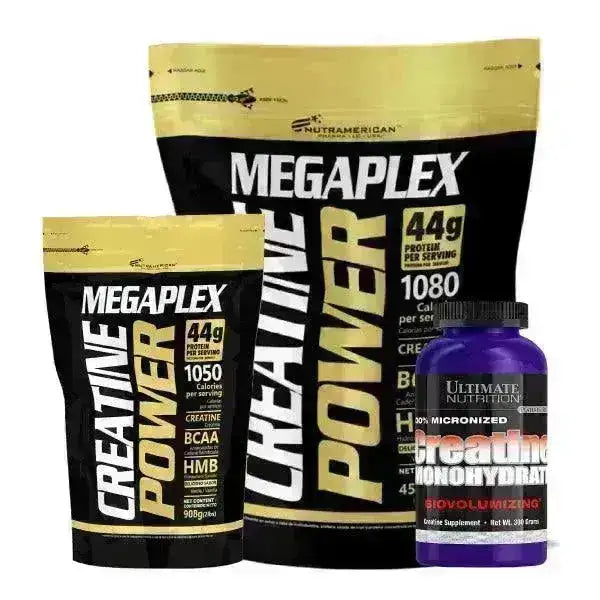 Megaplex Creatine Power 10 lb + Megaplex Creatine Power 2 lb + Creatine Ultimate 300 gr - Zona FIT