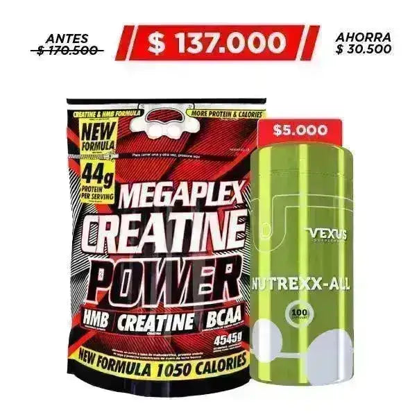 Megaplex Creatine 10 lb + Multivitamínico 100 caps - Zona FIT