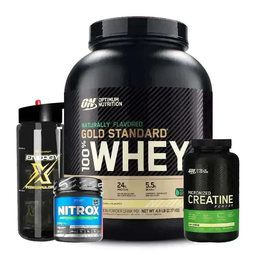 Gold Standard Natural 4.8 lb + Creatine Optimum 300 gr + Nitrox 200 gr - Zona FIT