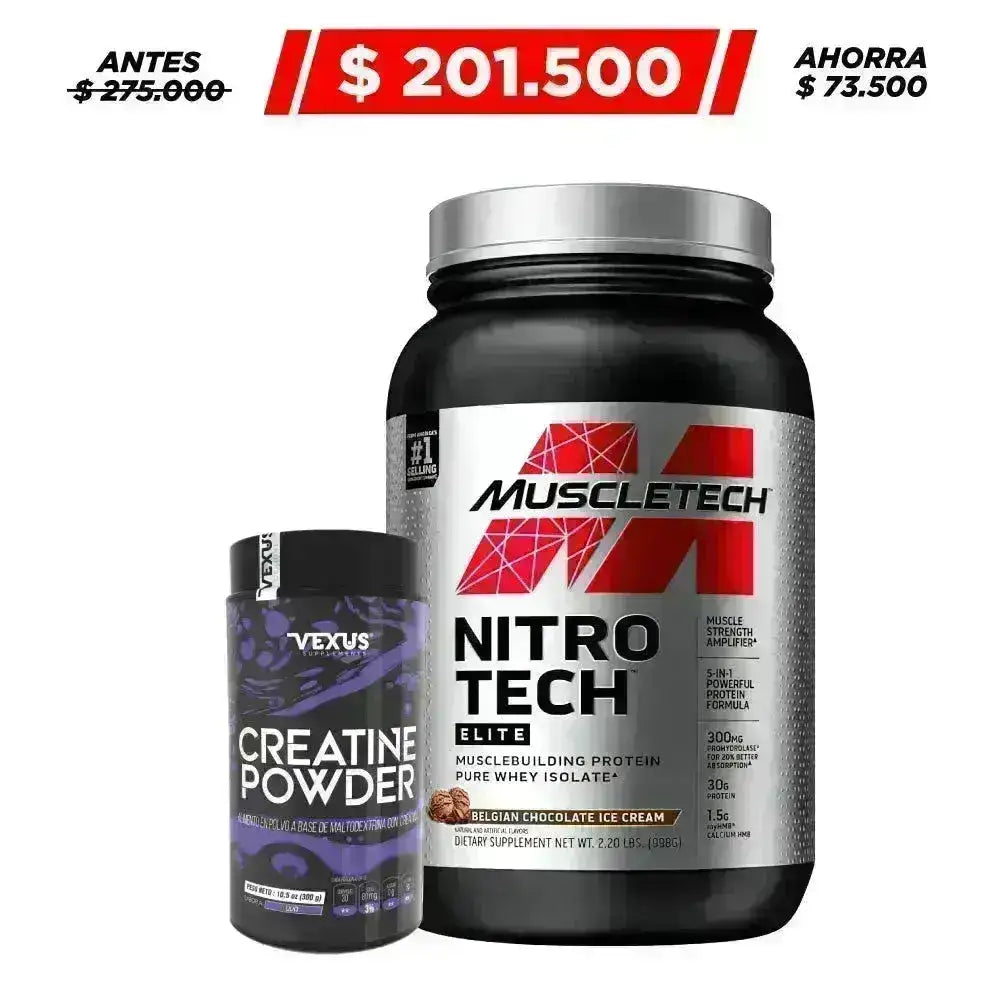 Nitrotech Elite 2 lb + Creatine Powder 300 gr - Zona FIT