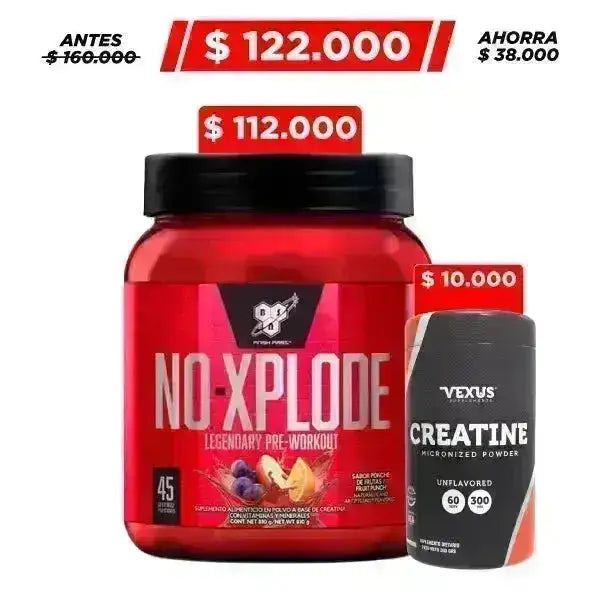 N.O.-Xplode® 45 serv + Creatine 300 gr - Zona FIT