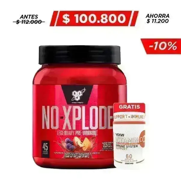 N.O. Xplode 45 serv + Vitamin C 60 Caps - Zona FIT