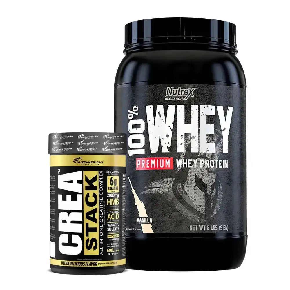 100% Whey Premium 2 lb + Crea Stack 1.3 lb - Zona FIT