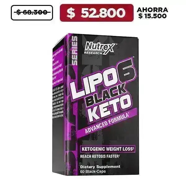 Oferta Lipo 6 Black Keto · 60 caps - Zona FIT