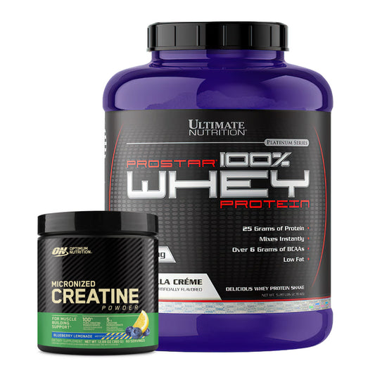Prostar Whey 5 lb + Creatine Optimum 60 Serv