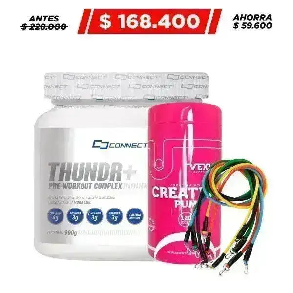 Thundr Plus 30 serv + Creatine HCL 120 caps + Obsequio - Zona FIT