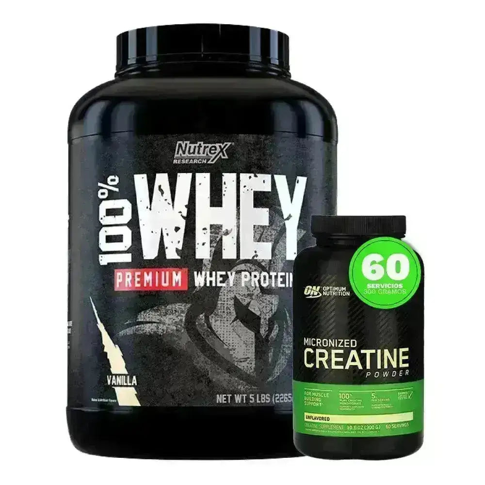 100% Whey Premium 5 lb + Creatine Powder 300 gr - Zona FIT