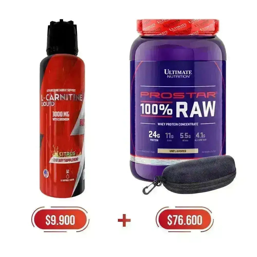 Prostar 100% Raw 2.2 lb + Liquid Carnitine 3000 mg + Obsequio - Zona FIT