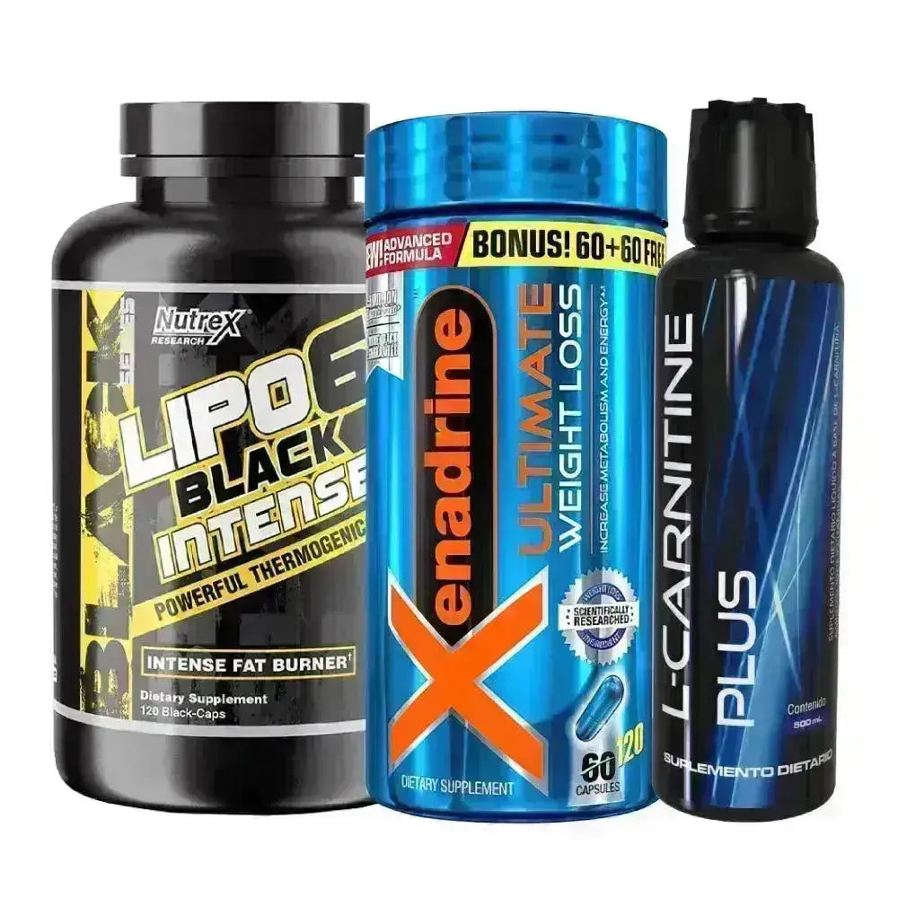 Lipo 6 Black Intense 120 caps + Xenadrine 120 caps + L-Carnitine Plus 500 ml - Zona FIT